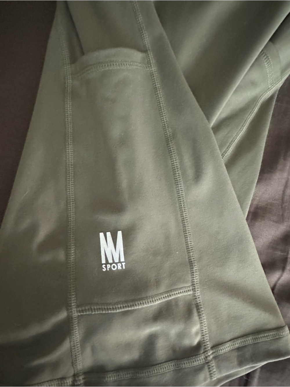 Nicole Miller Sport Olive Slip Dress shorts under - Picture 4 of 6